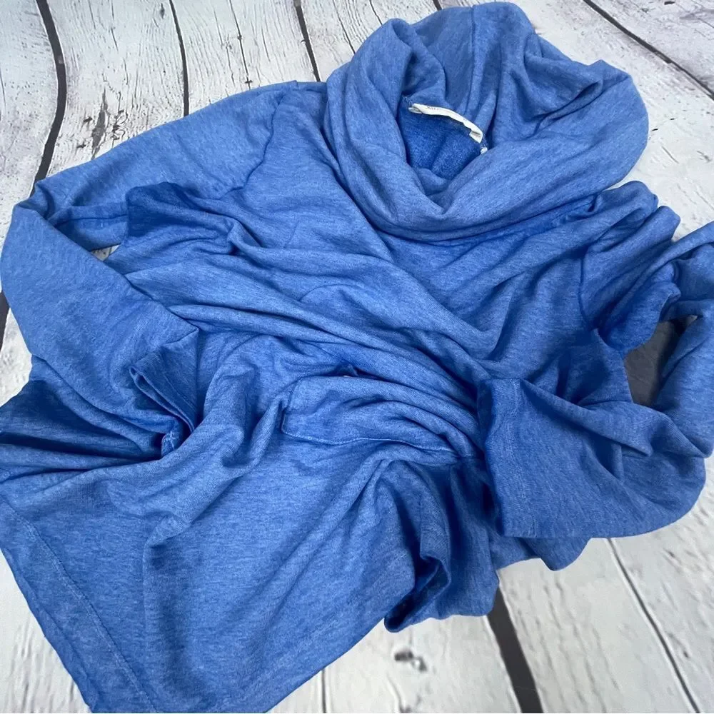 SOFT SURROUNDINGS blue soft lightweight cowl neck tunic sweater, size PM - Picture 5 of 11